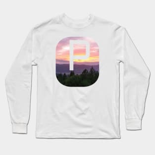 Initial P Sunset Photograph Long Sleeve T-Shirt